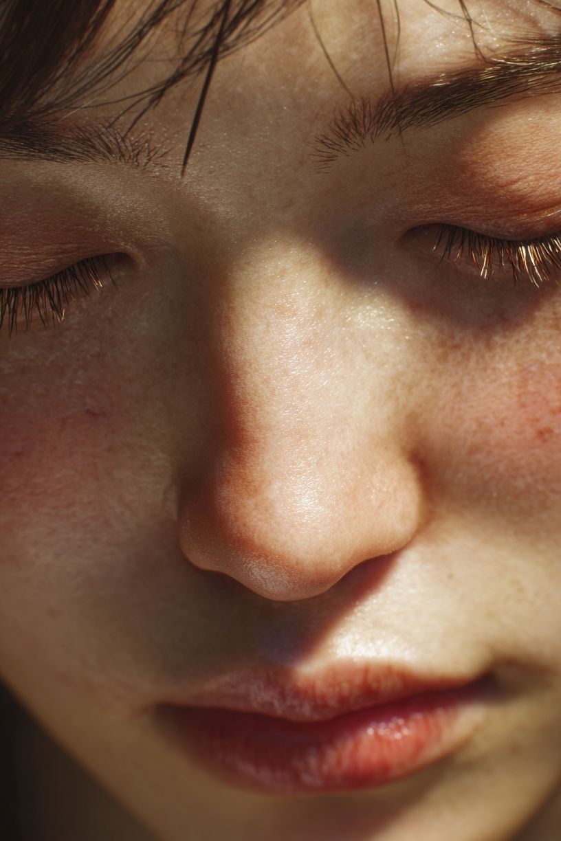 Serene Portrait Close-Up Poster. poster — photography art