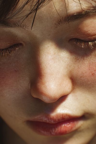 Serene Portrait Close-Up Poster. poster print