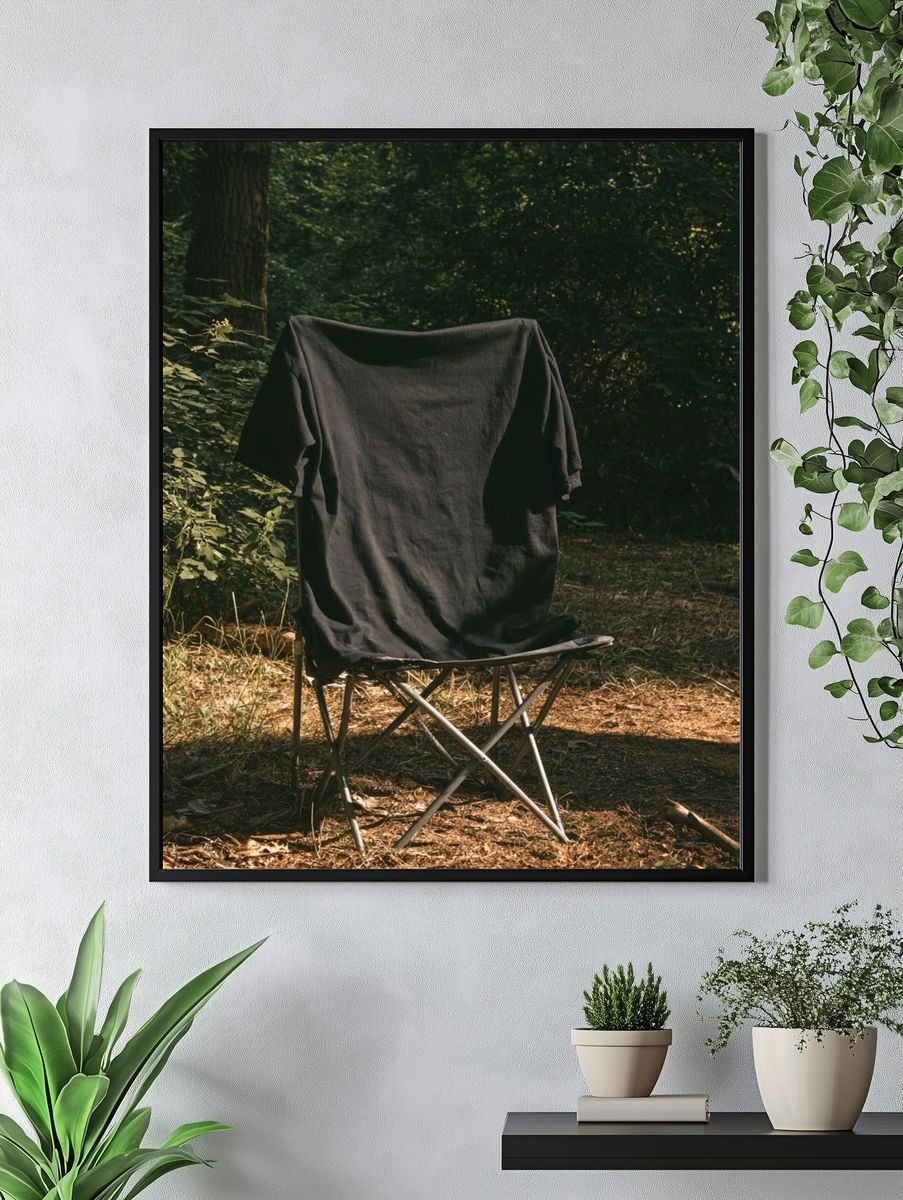 Forest Camping Chair Photography Poster. — room view 4