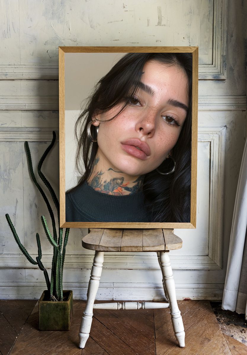 Tattooed Portrait Photography Poster. — room view 1
