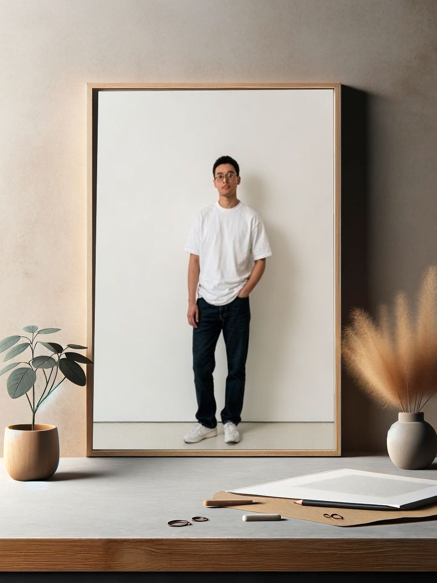 Minimalist Portrait Photography Poster. — room view 2