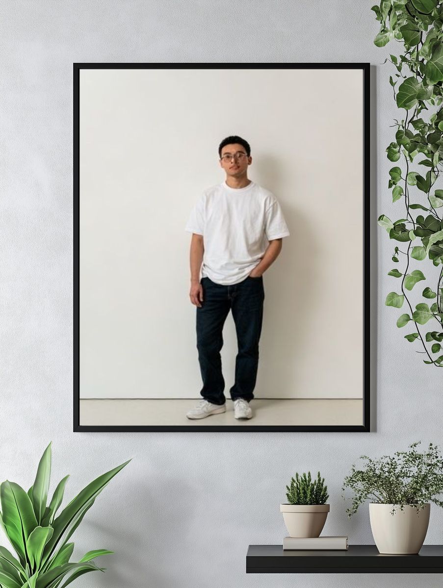 Minimalist Portrait Photography Poster. — room view 4