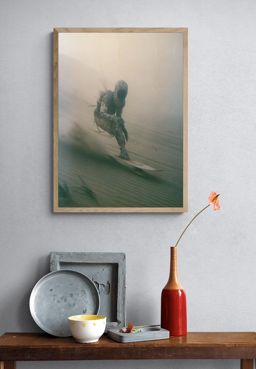 Smiling Woman Portrait Photography Poster. — room view 3