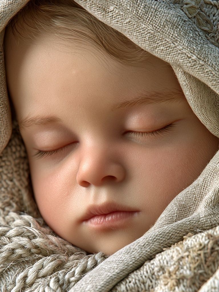 Sleeping Child Portrait Print. poster detail