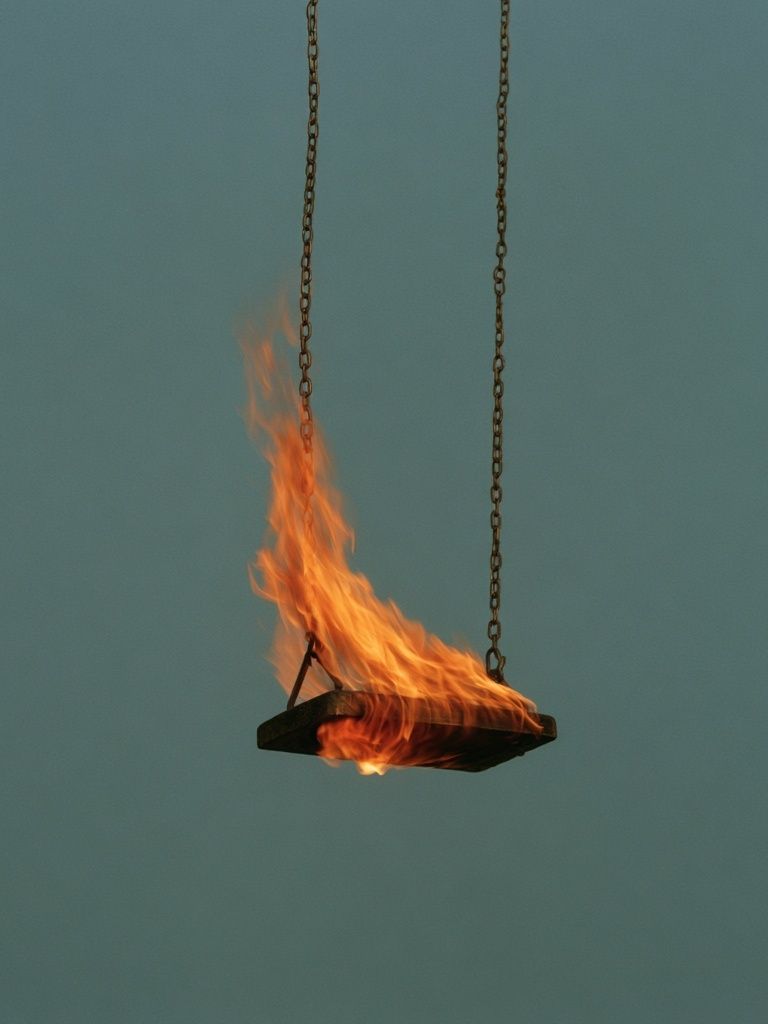 Suspended Fire Photography Poster. poster — photography art