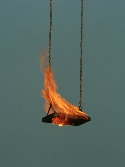 Suspended Fire Photography Poster. poster