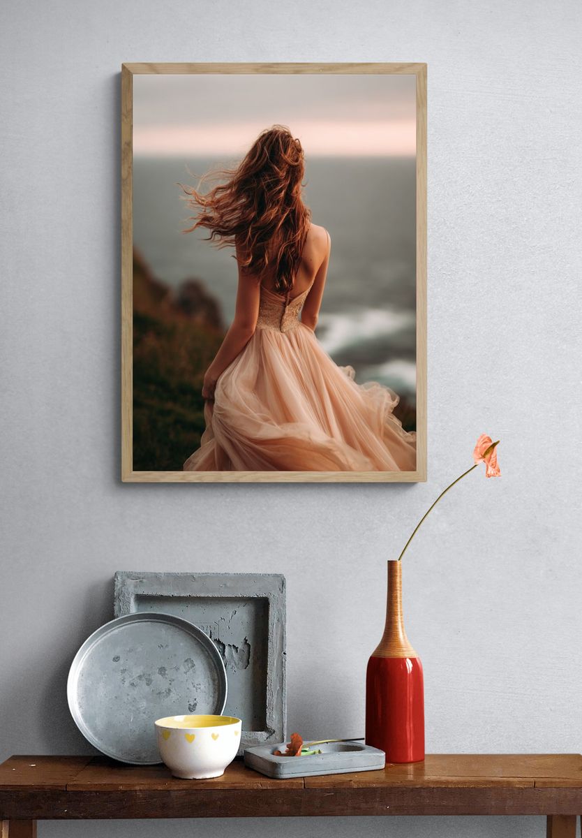 Coastal Breeze Portrait Print. — room view 3