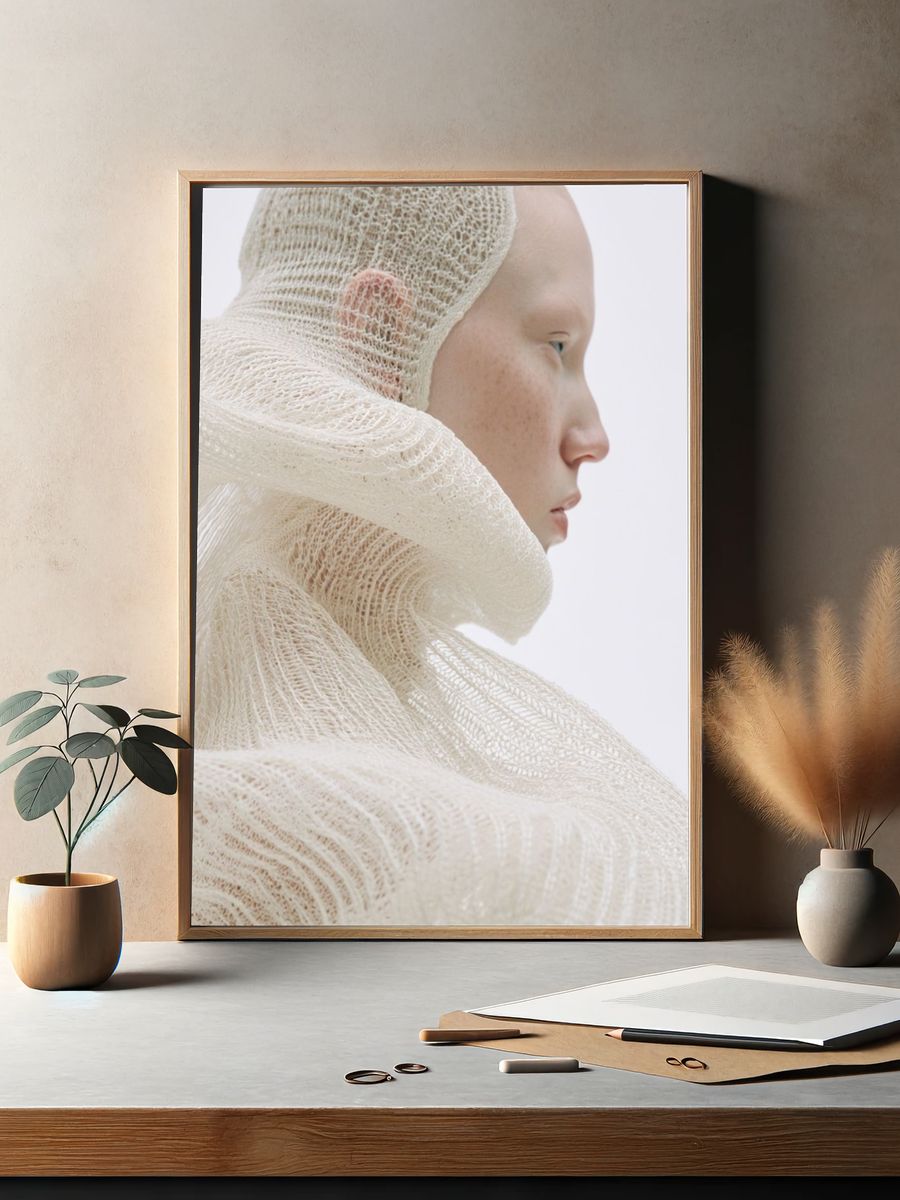 Textured Portrait Photography Poster. — room view 2