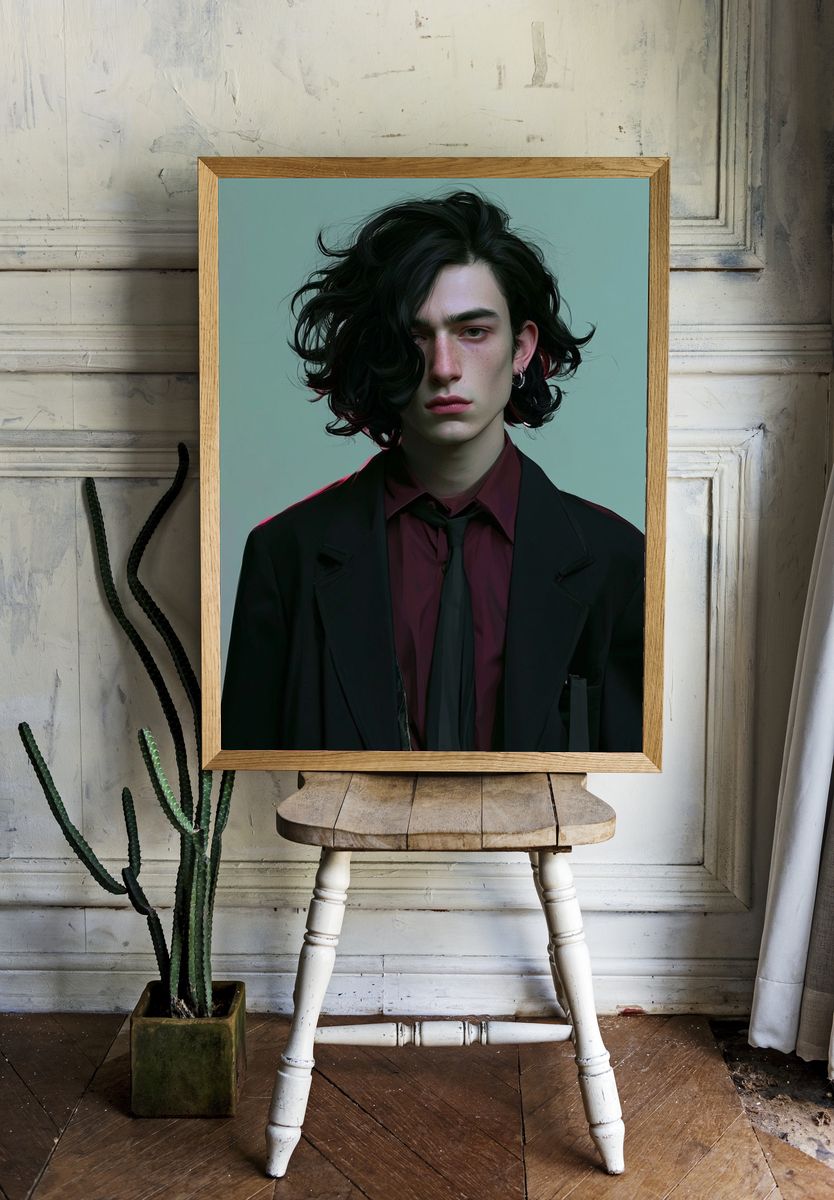 Moody Portrait Photography Poster. — room view 1