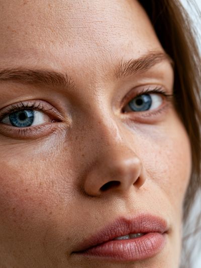 Blue-Eyed Portrait Photography Poster.