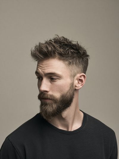 Bearded Man Portrait Photography Poster. poster