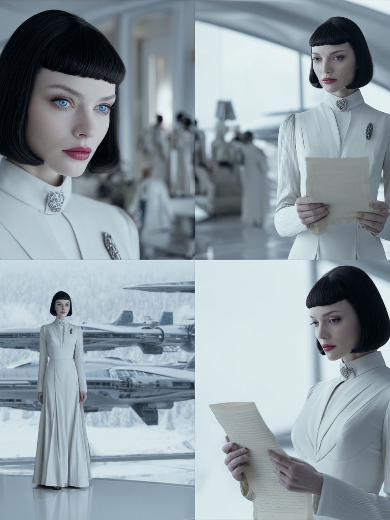Futuristic Woman Portrait Poster. poster detail