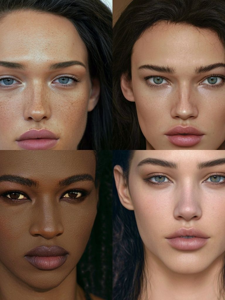 Editorial Beauty Portrait Collage Poster. poster — photography art