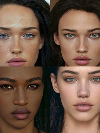 Editorial Beauty Portrait Collage Poster. poster