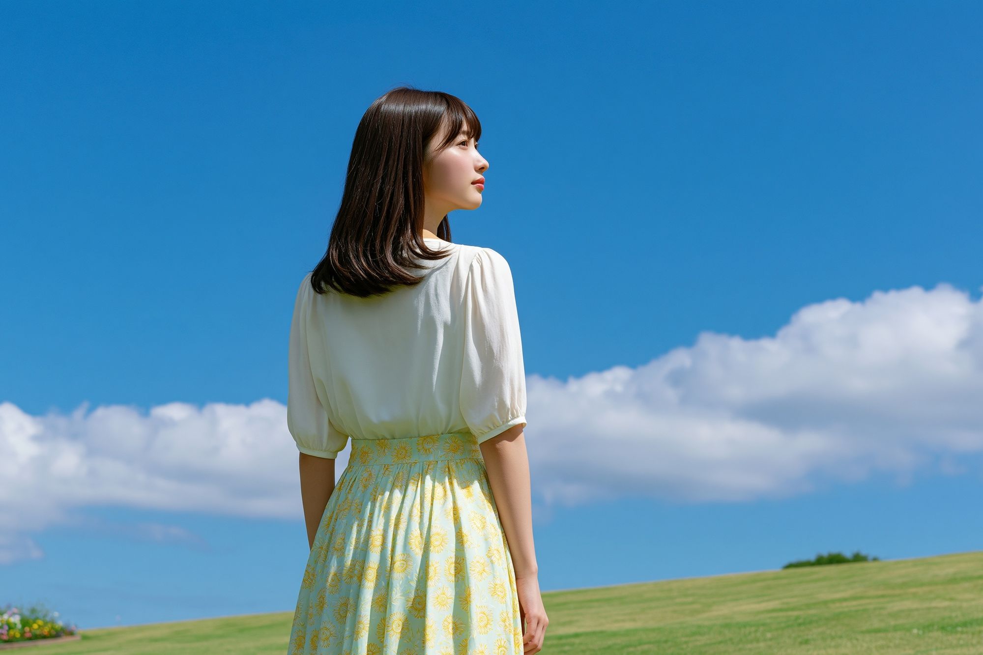Blue Sky Portrait Photography Poster. poster — photography art