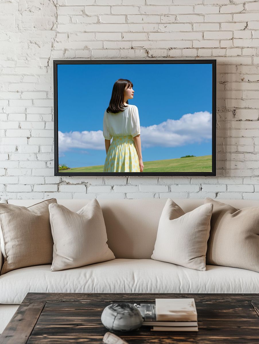 Blue Sky Portrait Photography Poster. — room view 1