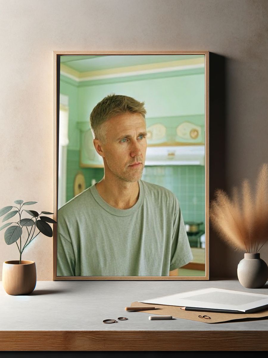 Thoughtful Man Portrait Photography Poster. — room view 2