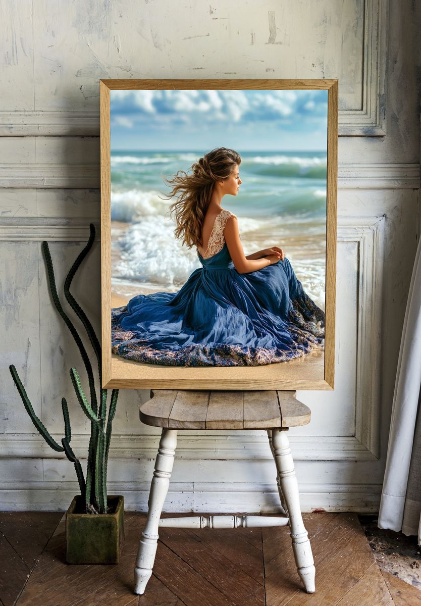 Seaside Portrait Photography Poster. room preview
