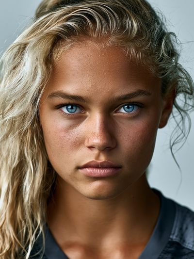 Blue-Eyed Portrait Photography Poster.