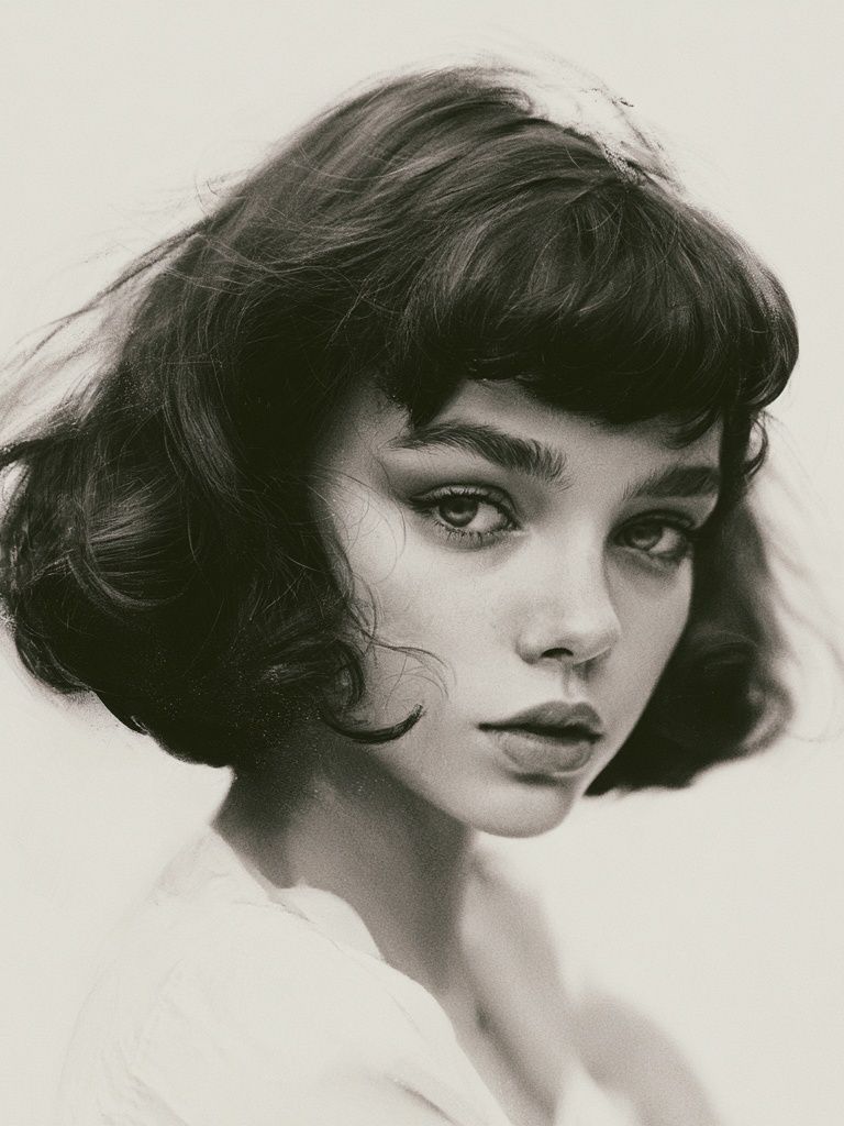 Monochrome Woman Portrait Print. poster — photography art