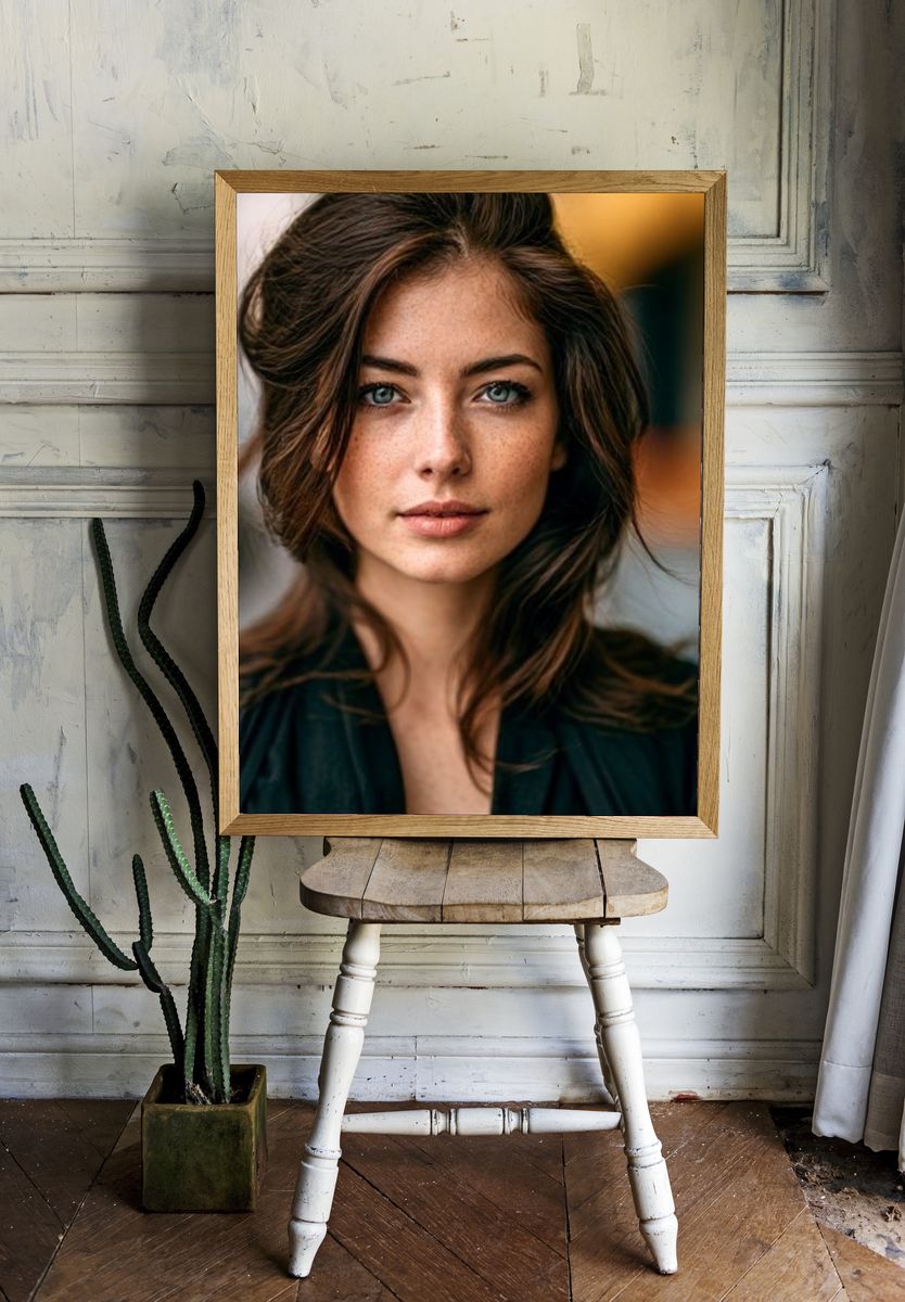 Elegant Woman Portrait Print. — room view 1