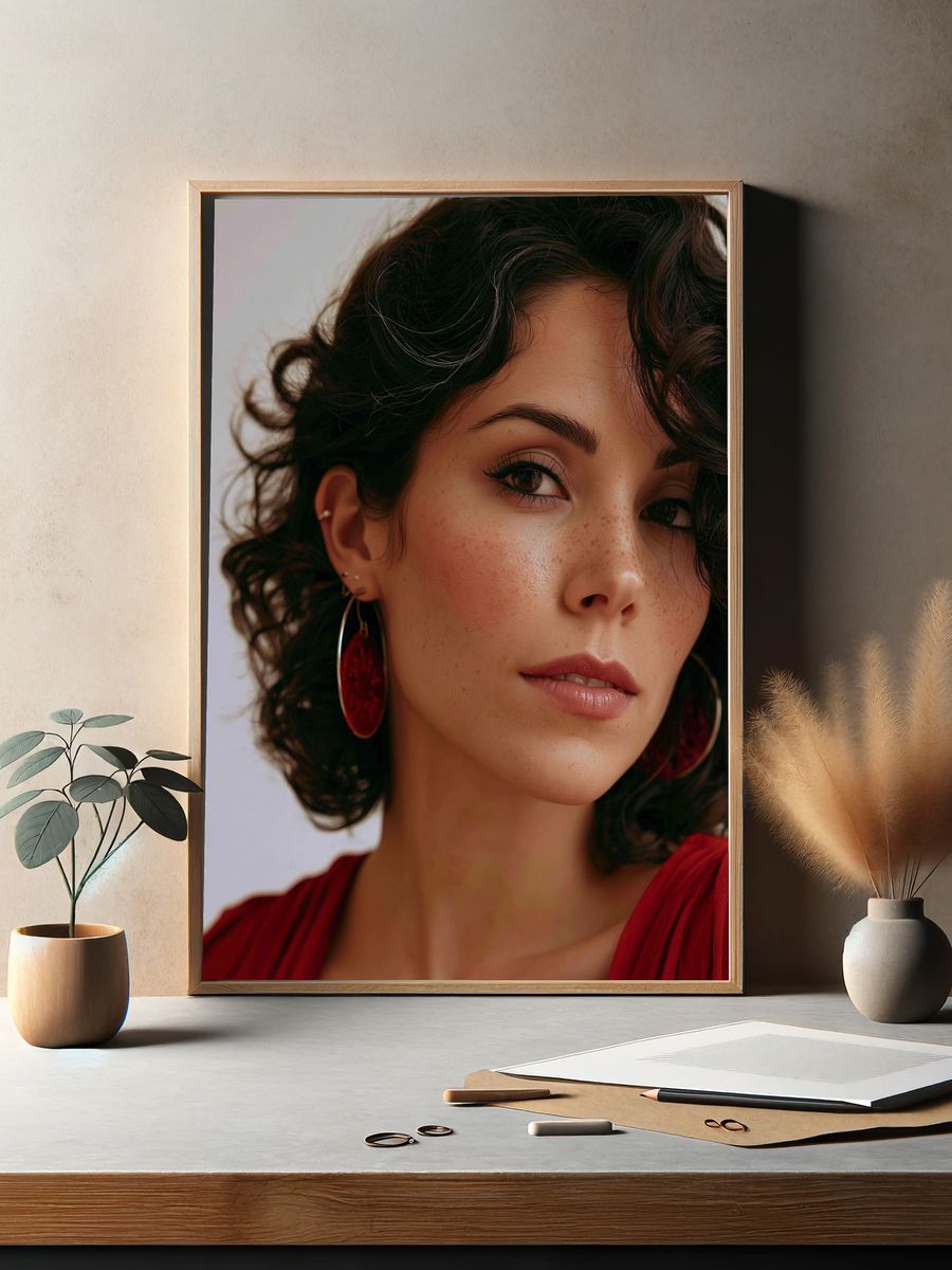 Elegant Woman Portrait Photography Poster. — room view 2