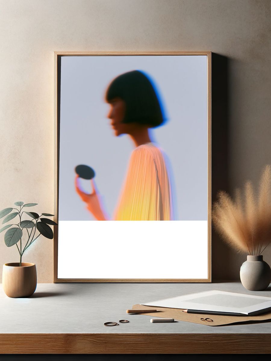 Blurred Portrait Photography Poster. — room view 2