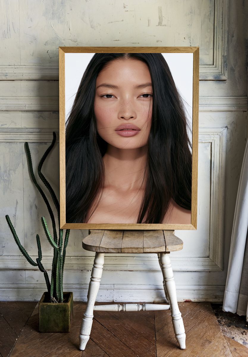 Minimalist Beauty Portrait Poster. — room view 1