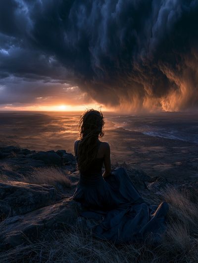Storm Horizon Silhouette Poster.