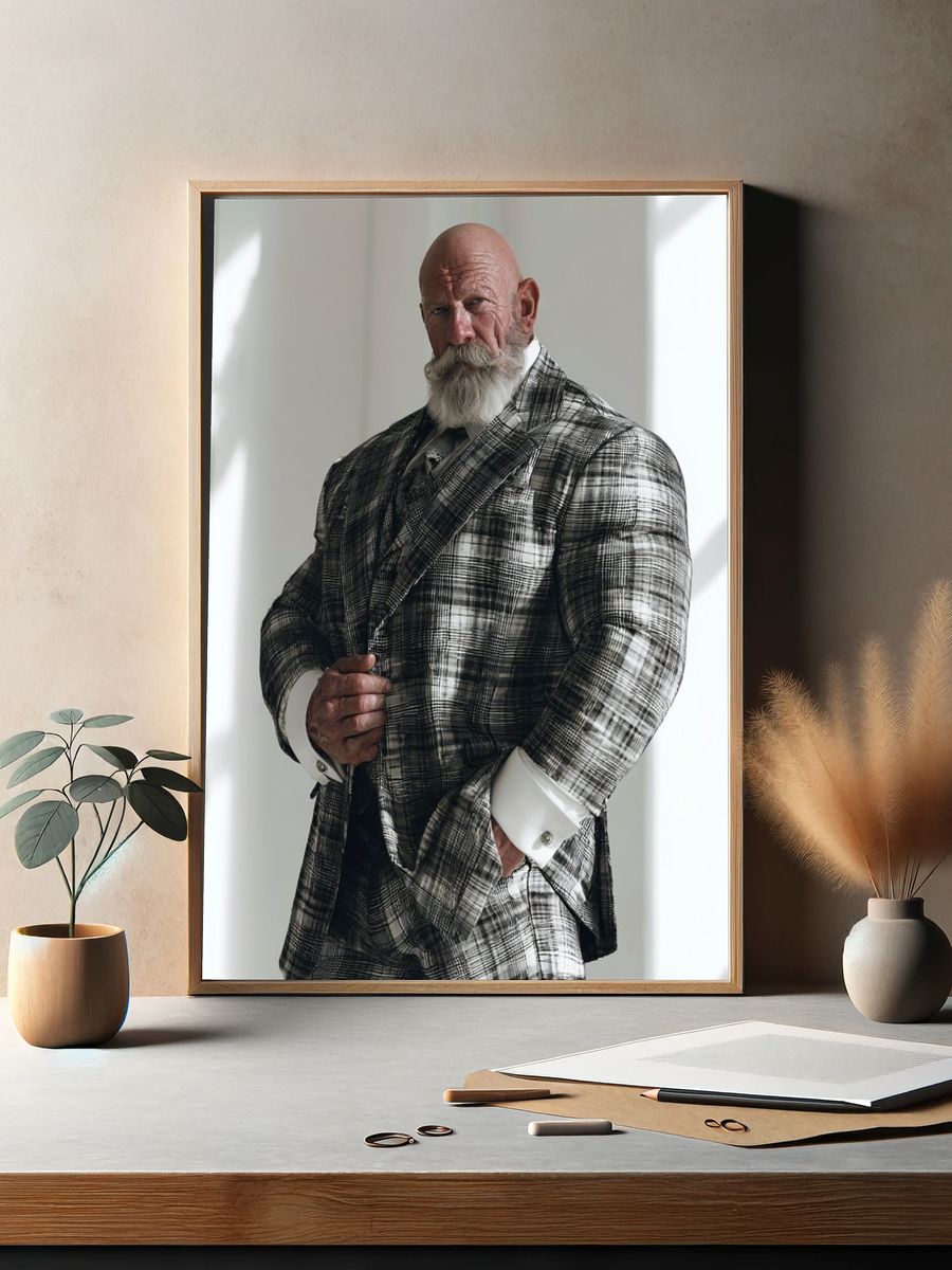 Elder Gentleman Portrait Photography Poster. — room view 2