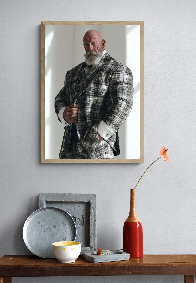 Elder Gentleman Portrait Photography Poster. — room view 3
