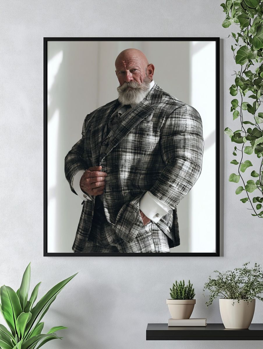 Elder Gentleman Portrait Photography Poster. — room view 4