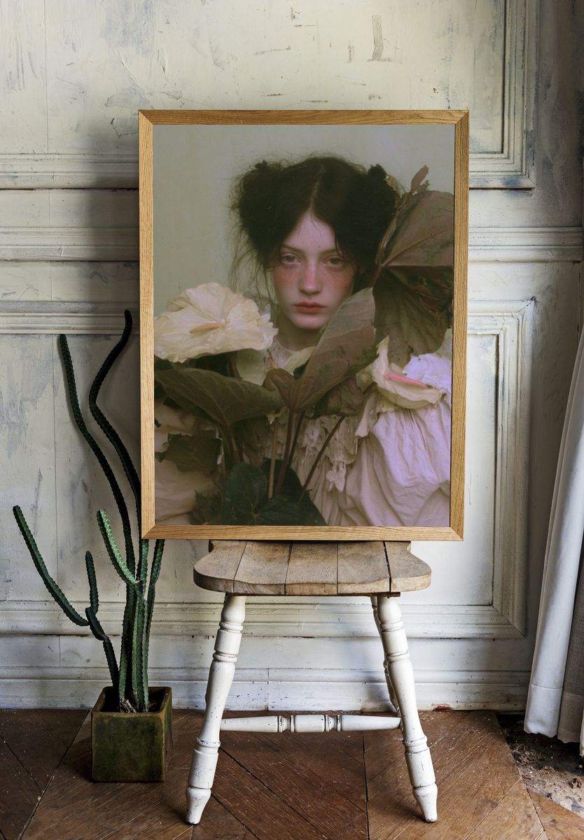 Floral Portrait Photography Poster. — room view 1