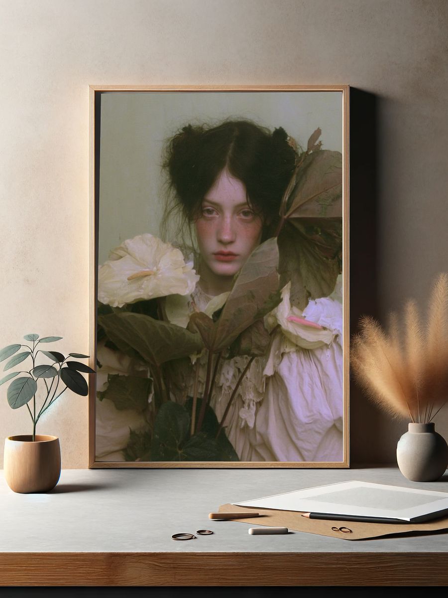 Floral Portrait Photography Poster. — room view 2
