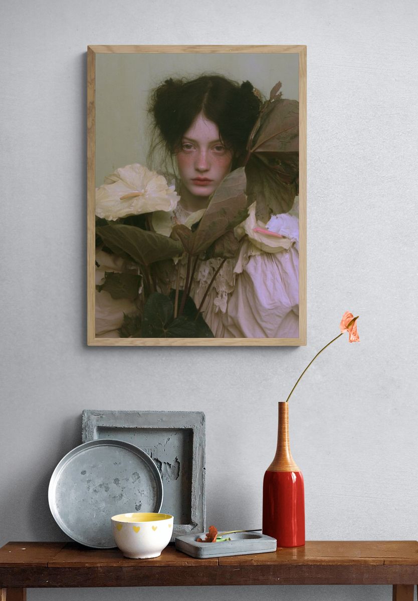 Floral Portrait Photography Poster. — room view 3