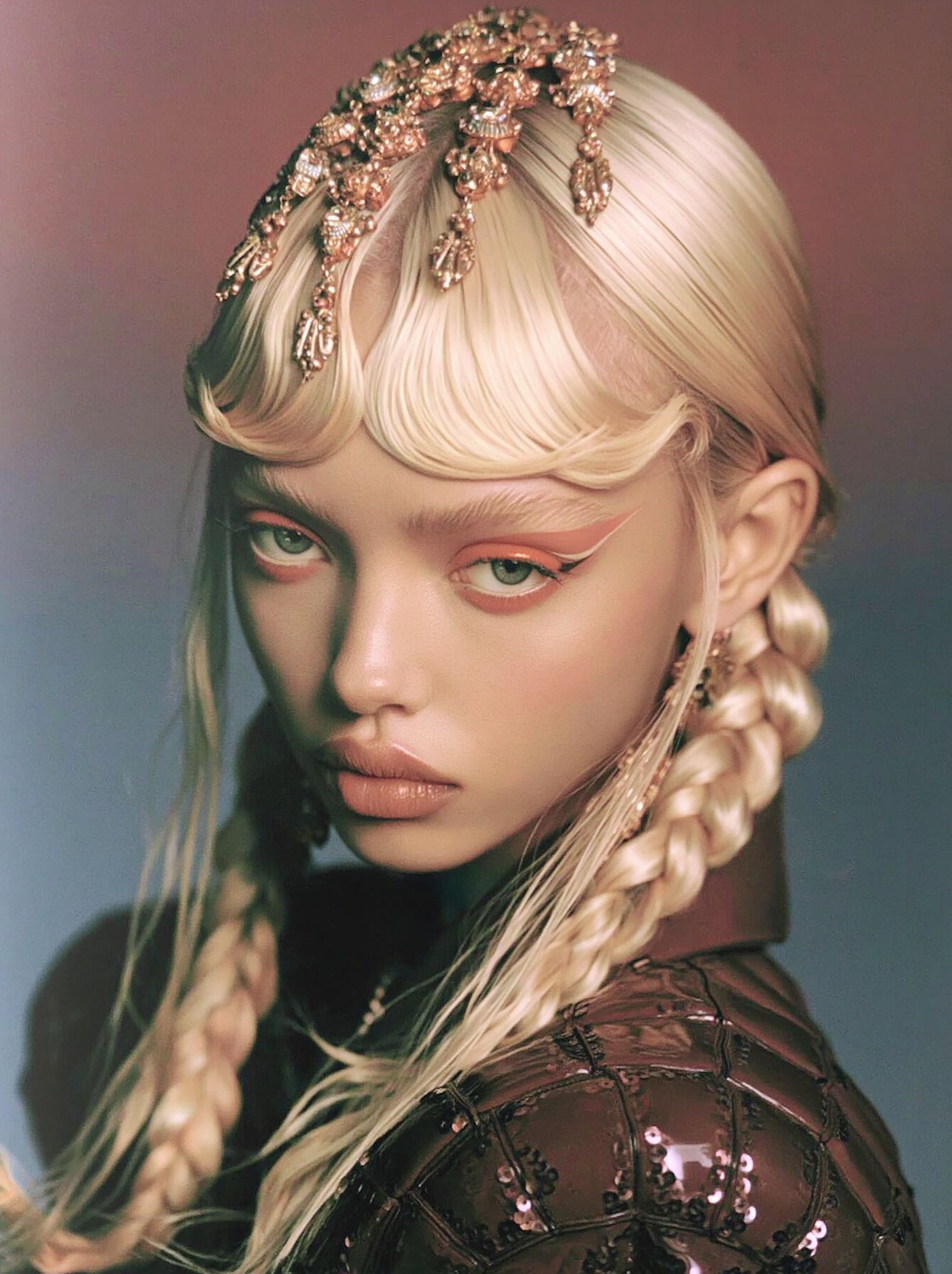 Avant-Garde Portrait Fashion Poster. poster detail