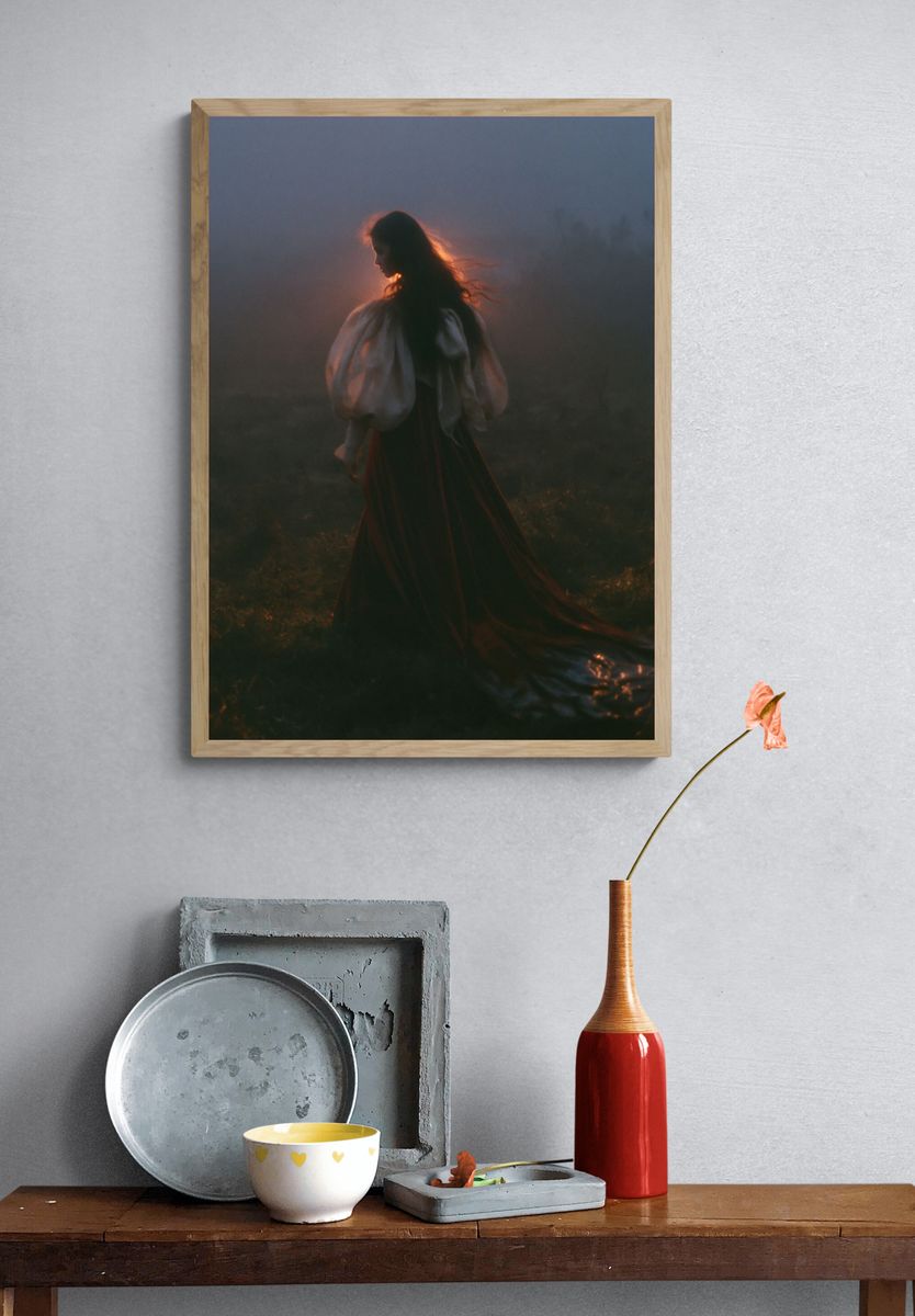 Backlit Woman Portrait Print. — room view 3