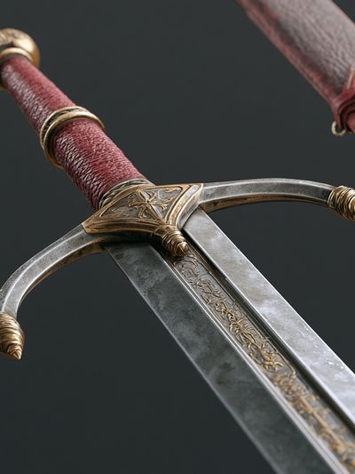 Ornate Medieval Sword Photography Poster. poster