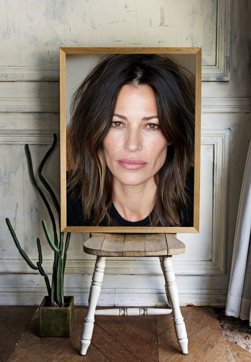 Moody Woman Portrait Print. room preview