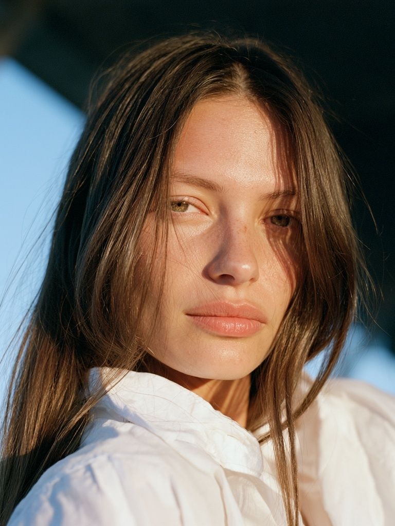 Sunlit Woman Portrait Print. poster — photography art
