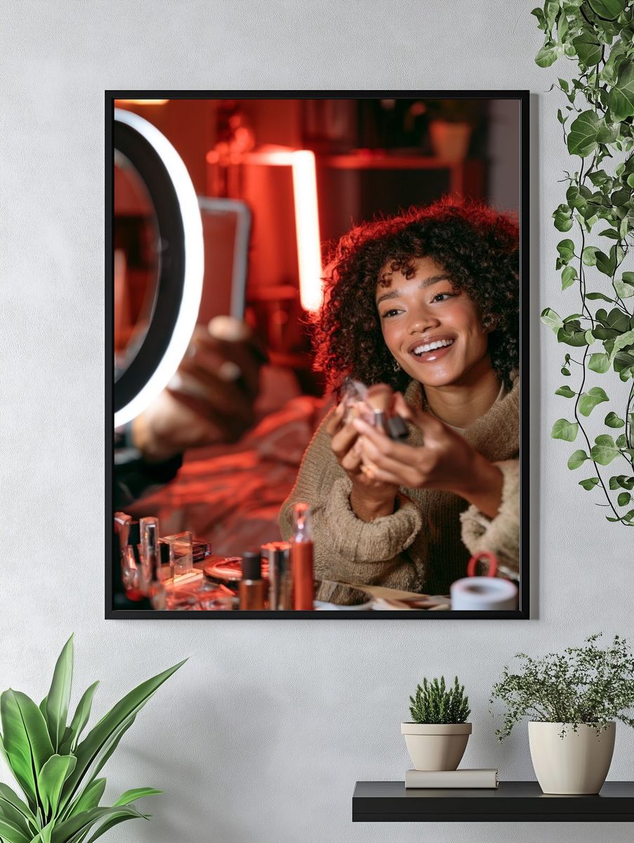 Beauty Makeup Portrait Poster. — room view 4