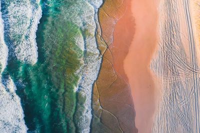 Drone view beautiful beach crystal. poster print