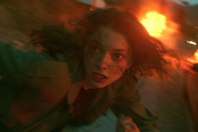 Surreal Portrait Motion Blur Poster. poster