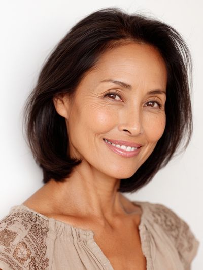 Smiling Woman Portrait Print.