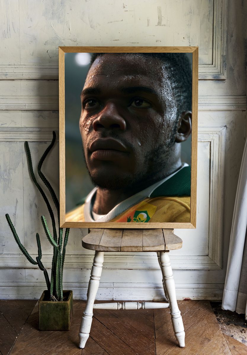 Focused Athlete Portrait Poster. — room view 1