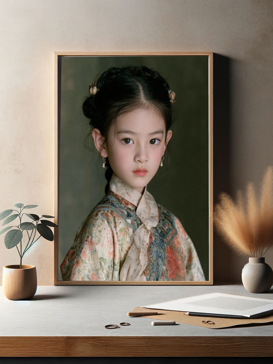 Young Girl Portrait Photography Poster. — room view 2