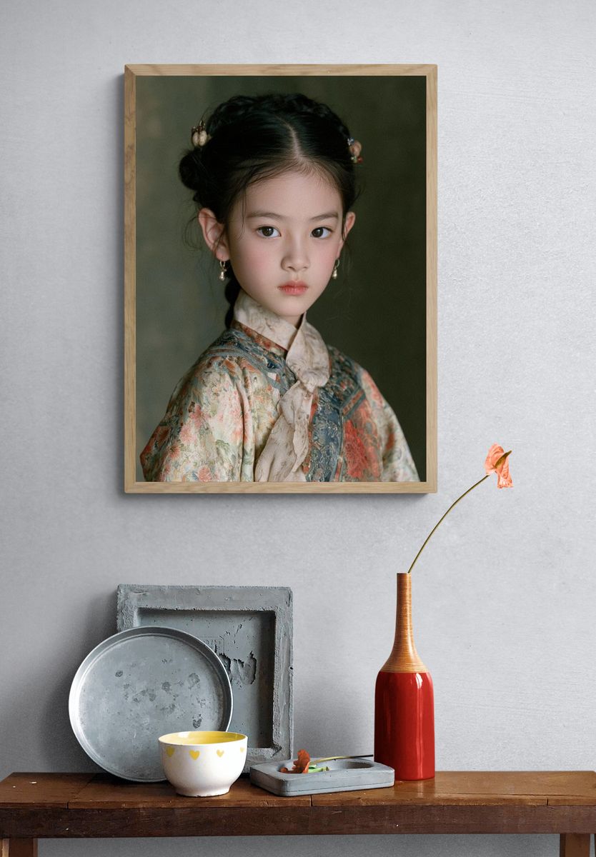 Young Girl Portrait Photography Poster. — room view 3