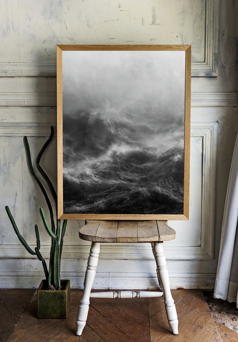 Stormy Sea — Photography Print. — room view 1