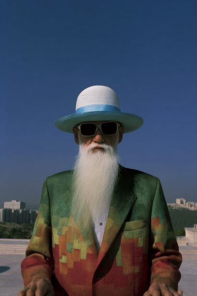 Elder DJ Portrait Photography Poster. poster print