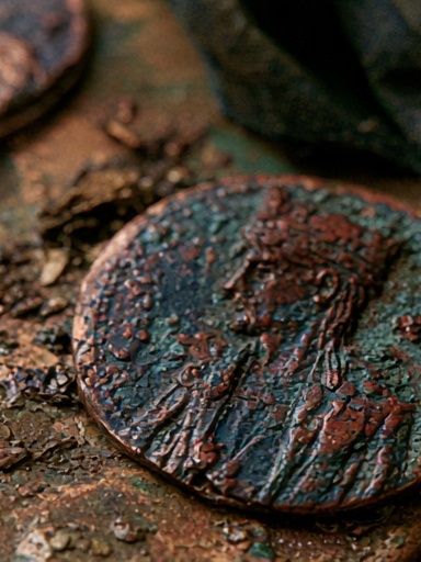 Rustic Coin Texture Poster. poster — photography art